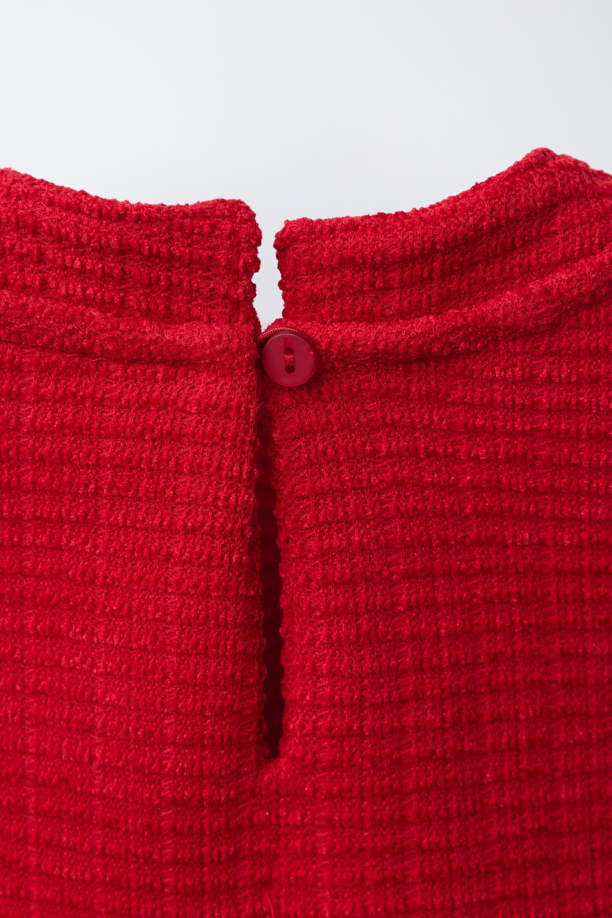ROBE TEXTURÉE AVEC NŒUDS CONTRASTÉS